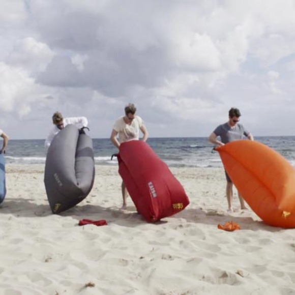 Air inflatable lounge chair NEW color grey... lawn, beach, tailgate air chaise - Picture 5 of 5